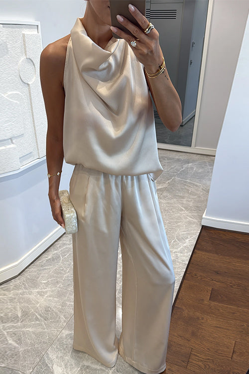Serena | Completo in raso giacca e pantalone