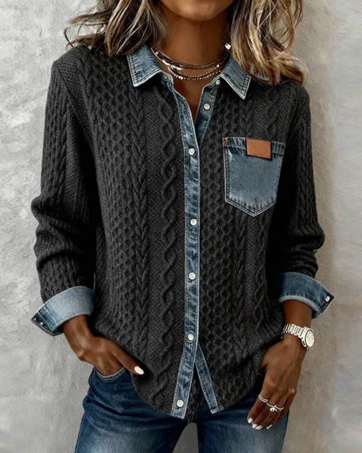 Nicla | Blusa in lino a maniche lunghe