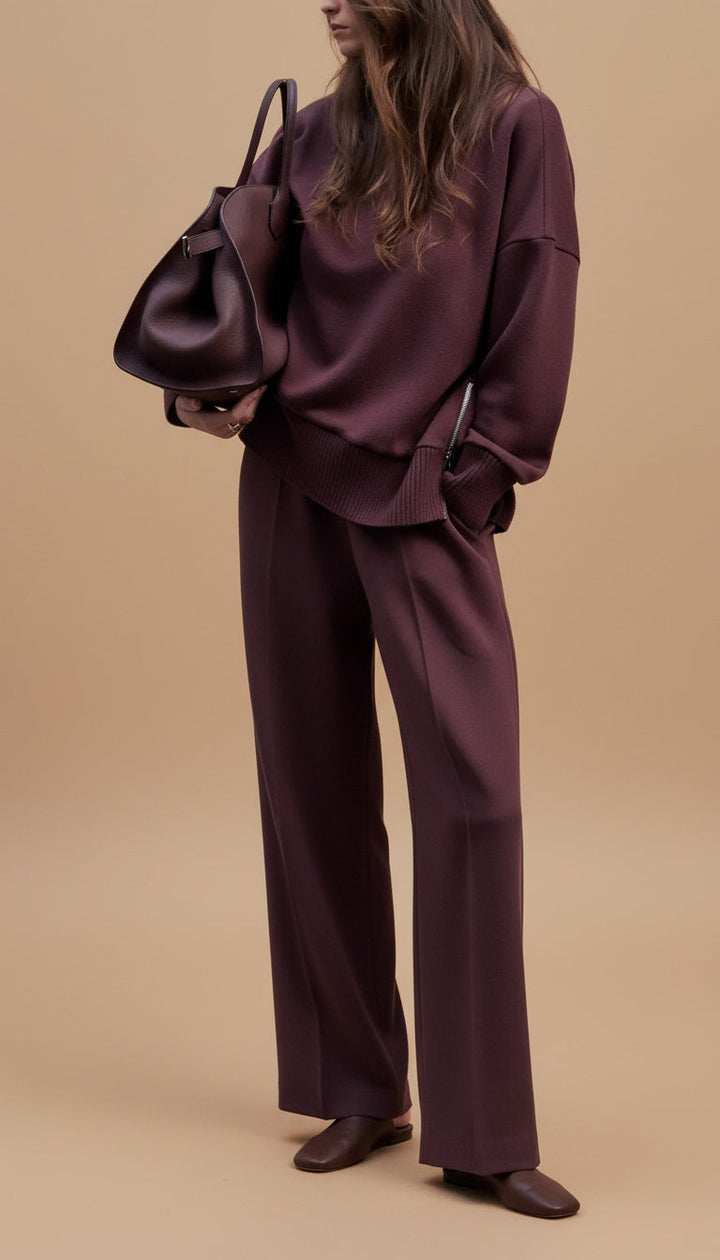 Camilla | Completo con collo alto e pantaloni ampi
