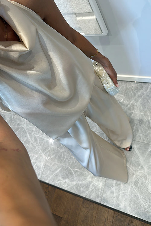 Serena | Completo in raso giacca e pantalone