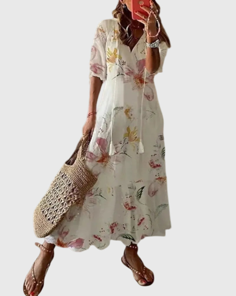 Rossella | Abito maxi floreale