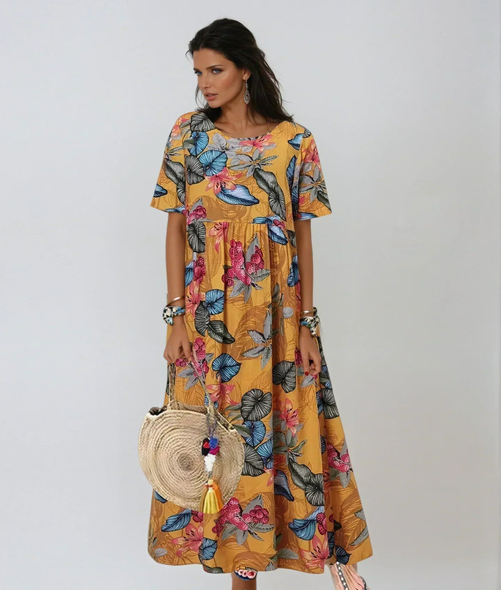 Fabiola | Abito floreale a linea A