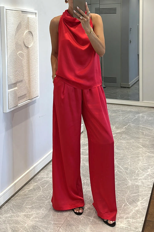 Serena | Completo in raso giacca e pantalone