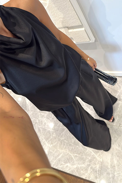 Serena | Completo in raso giacca e pantalone