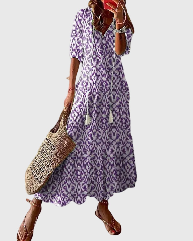 Rossella | Abito maxi floreale