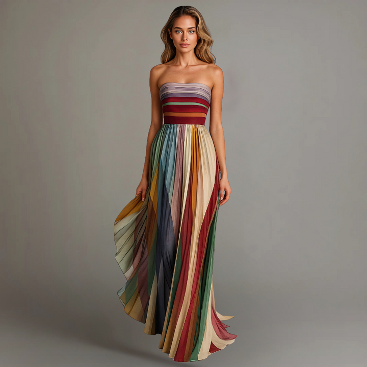 Cesarina | Abito maxi plissettato