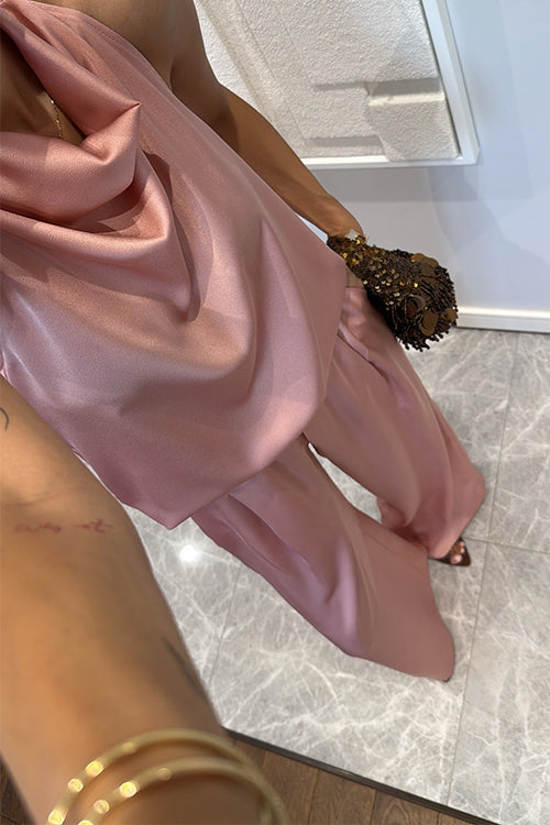 Serena | Completo in raso giacca e pantalone