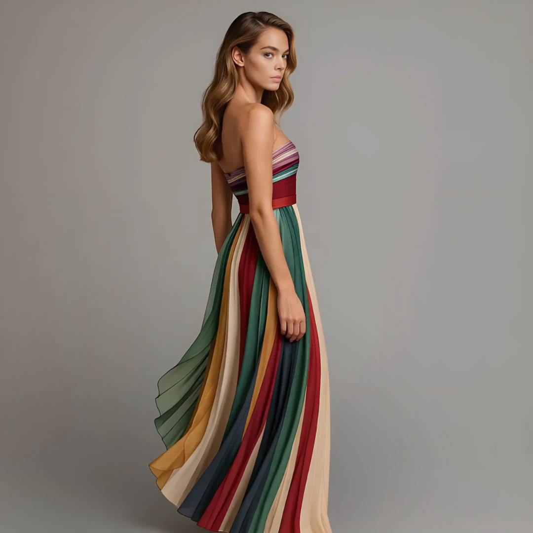 Cesarina | Abito maxi plissettato
