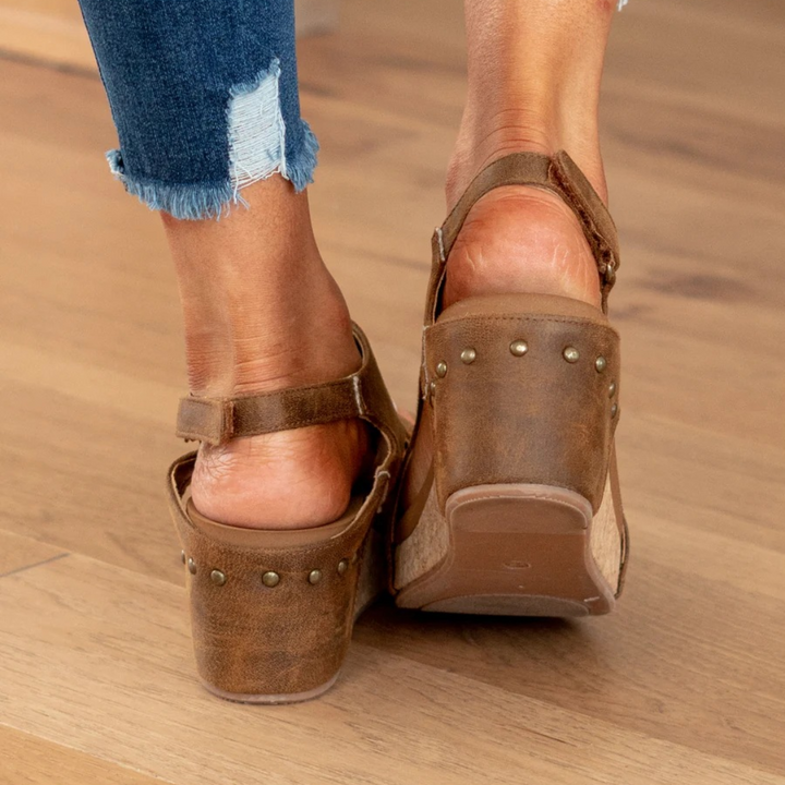Maristella | Sandali con zeppa e fasce elastiche