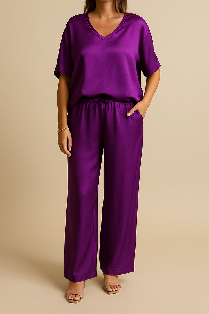 Elisa | Completo giacca e pantalone in raso