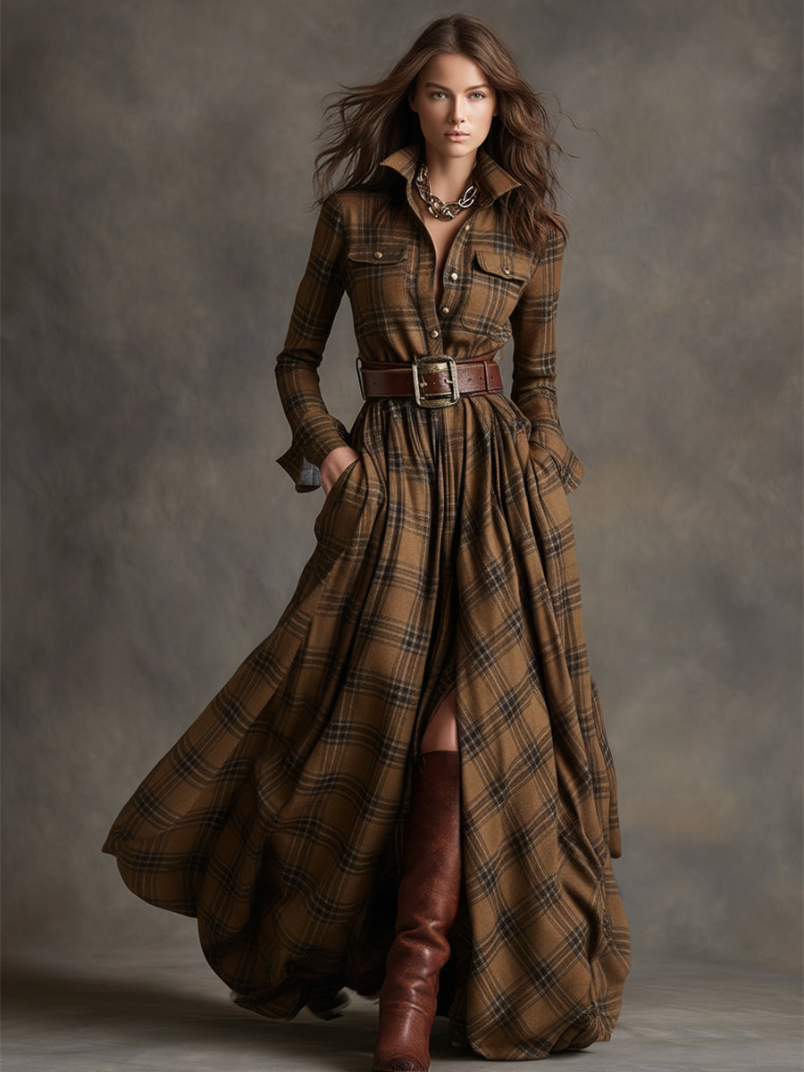 Sara | Abito camicia con gonna svasata