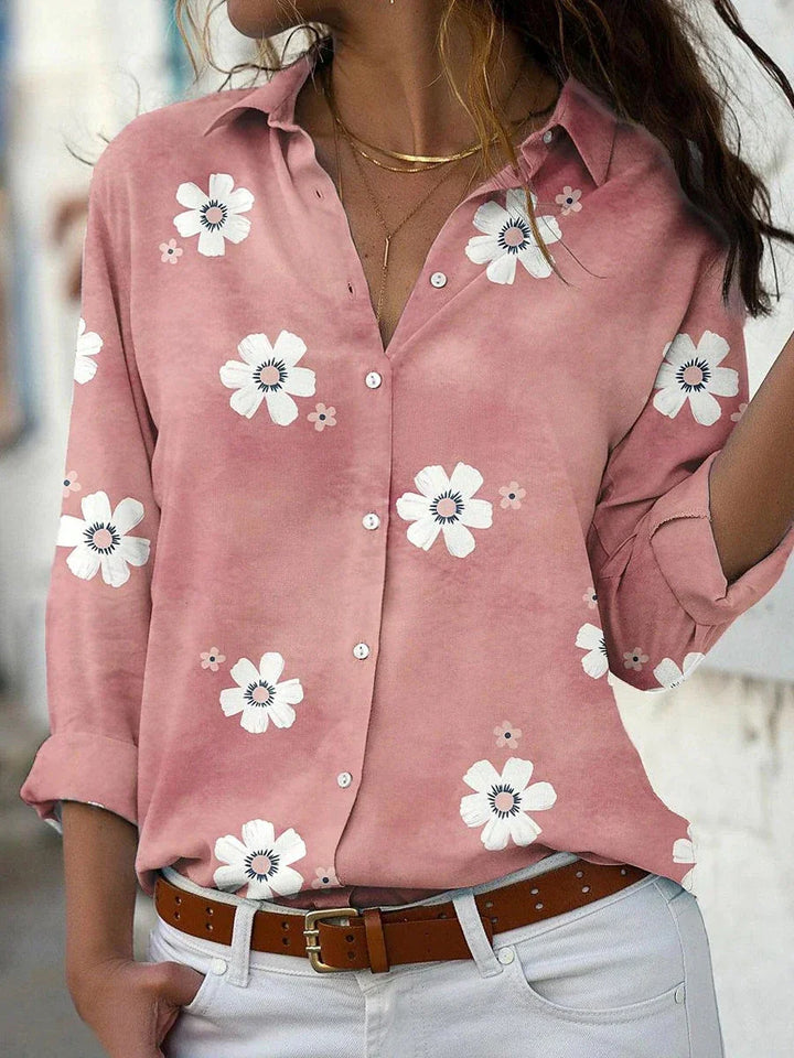Albachiara | Blusa floreale con colletto