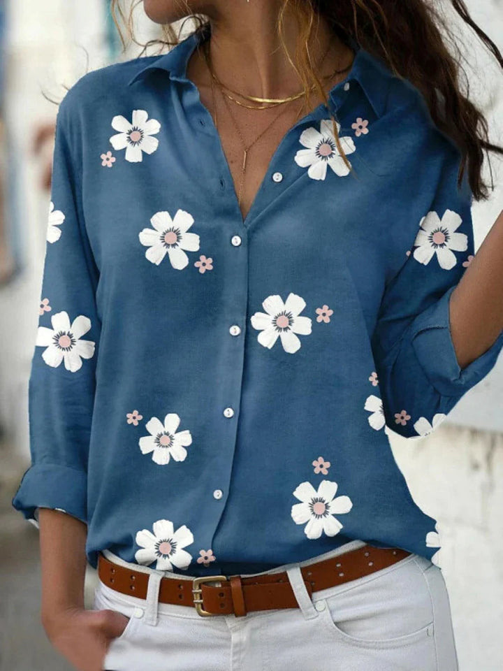 Albachiara | Blusa floreale con colletto