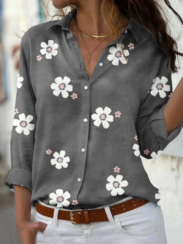 Albachiara | Blusa floreale con colletto