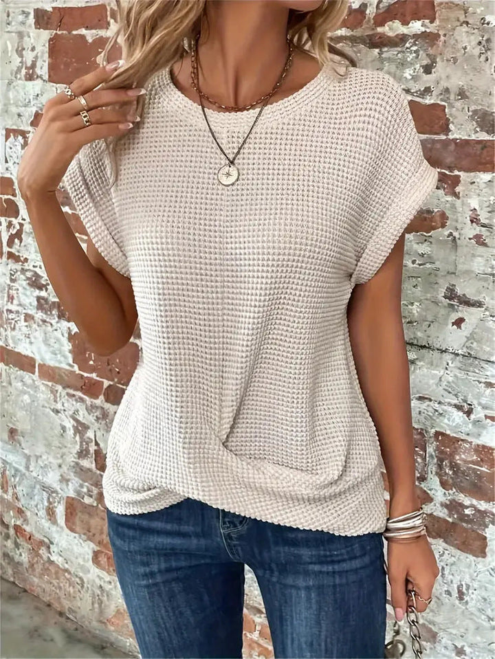 Cleofe | Top a maniche corte con nodo
