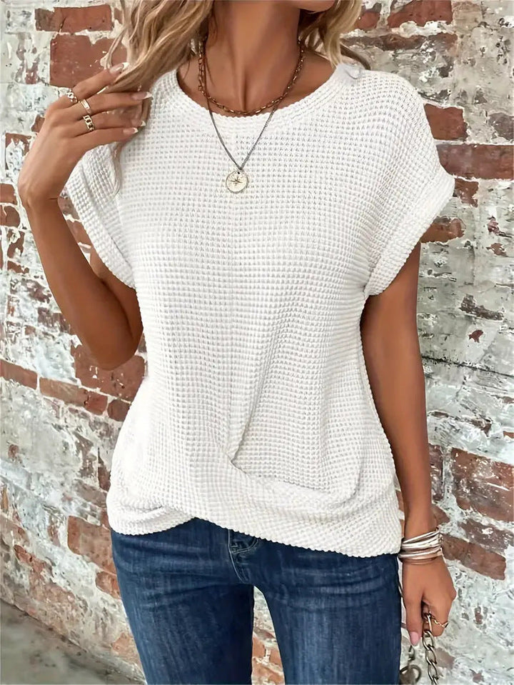 Cleofe | Top a maniche corte con nodo