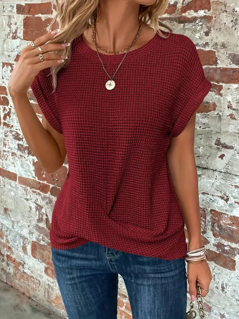 Cleofe | Top a maniche corte con nodo