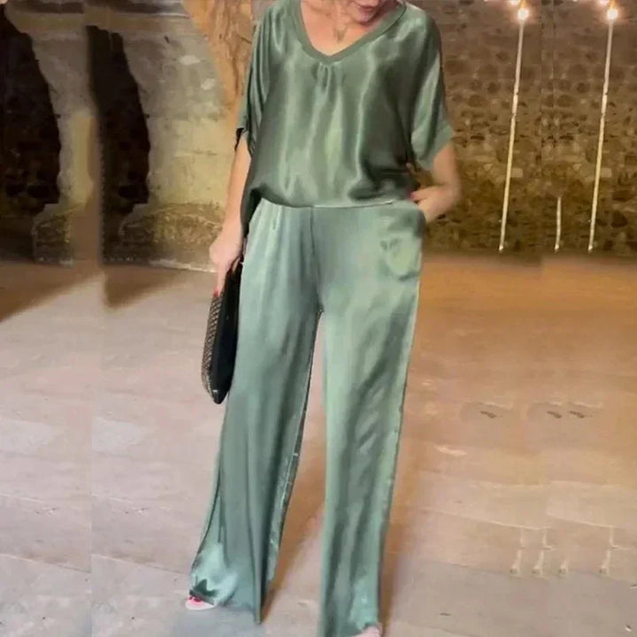 Elisa | Completo giacca e pantalone in raso