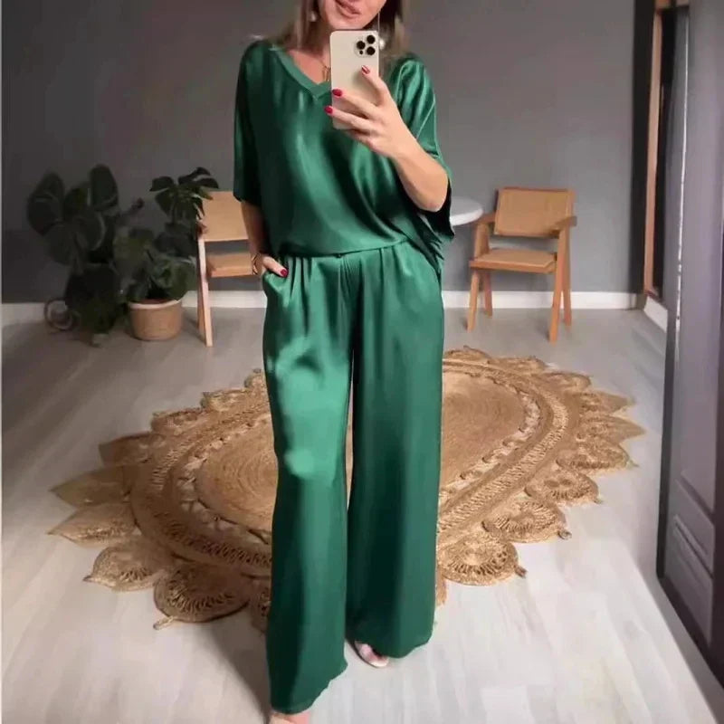 Elisa | Completo giacca e pantalone in raso