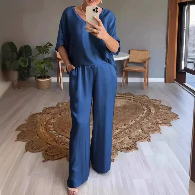 Elisa | Completo giacca e pantalone in raso