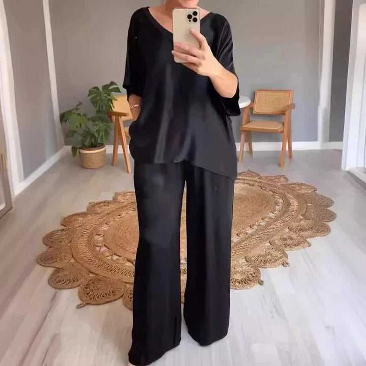 Elisa | Completo giacca e pantalone in raso