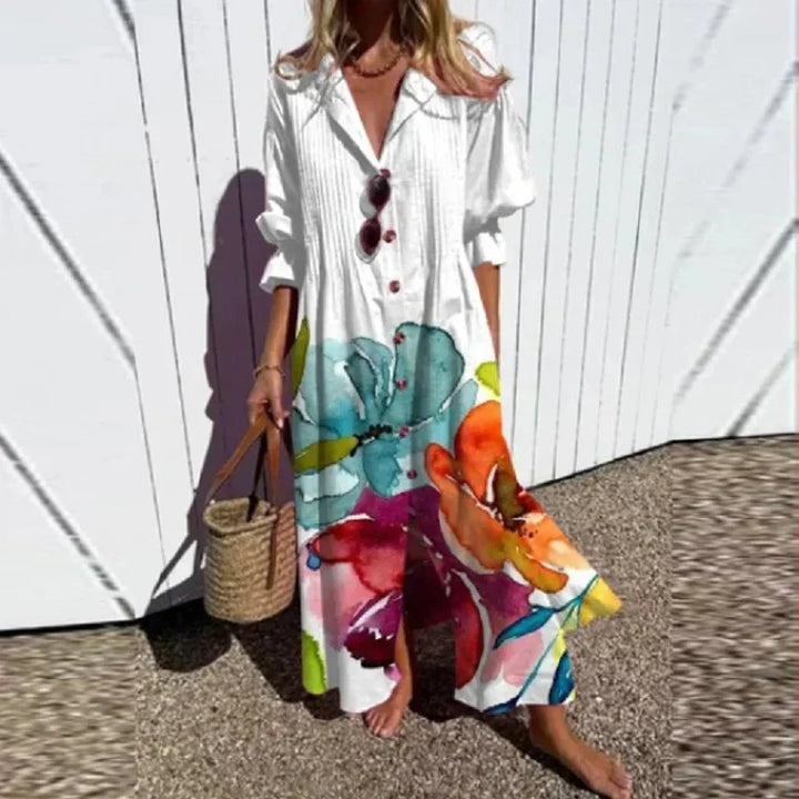 Marina | Abito midi boho floreale