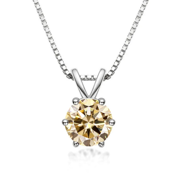 Collana Solitario Elegante con Moissanite