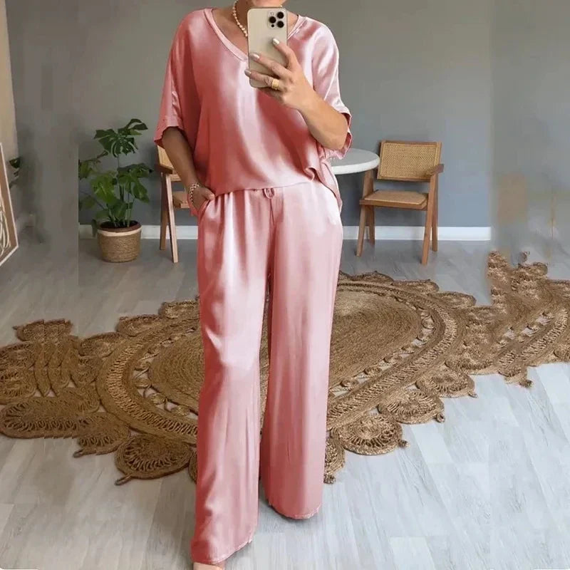 Elisa | Completo giacca e pantalone in raso