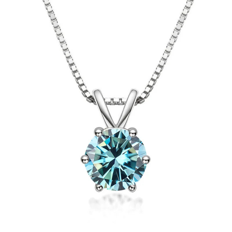 Collana Solitario Elegante con Moissanite