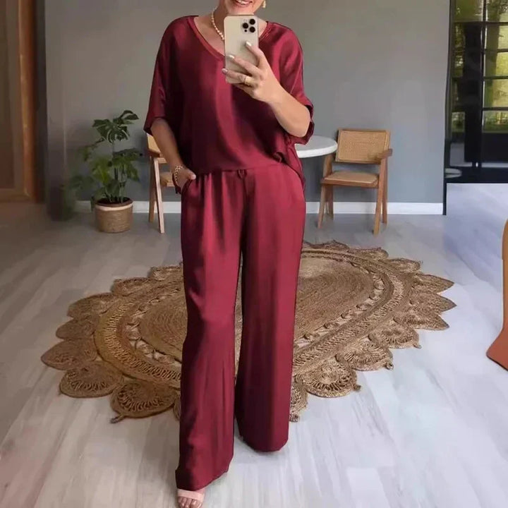 Elisa | Completo giacca e pantalone in raso