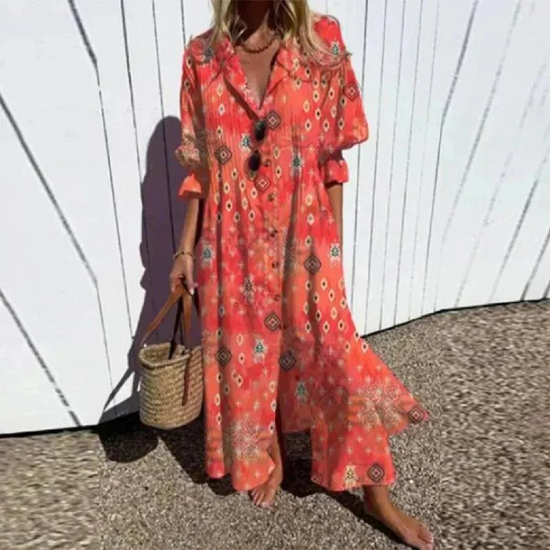 Marina | Abito midi boho floreale