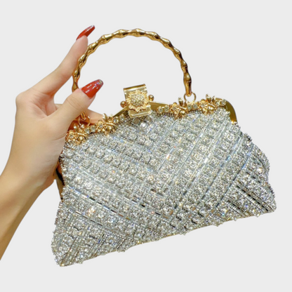 Alfreda borsa a mano donna da sera con manico rigido, foto 2