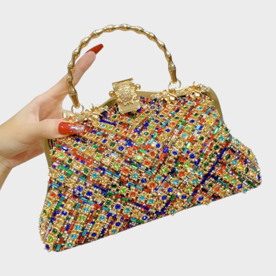 Alfreda borsa a mano donna da sera con manico rigido, foto 5