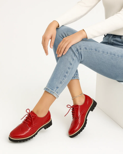Alice scarpe stringate donna con decorazioni brogue e suola carrarmato, foto 1