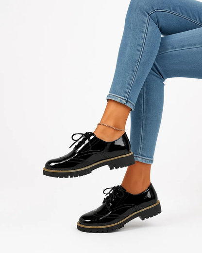 Alice scarpe stringate donna con decorazioni brogue e suola carrarmato, foto 4