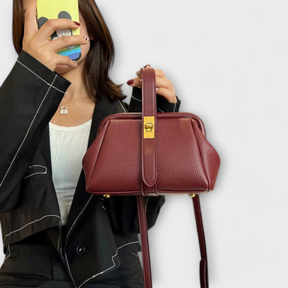 Amarilli borsa a mano donna stile retrò con chiusura girevole e tracolla, foto 5