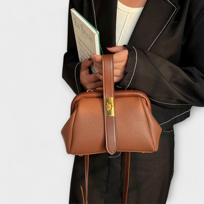 Amarilli borsa a mano donna stile retrò con chiusura girevole e tracolla, foto 9