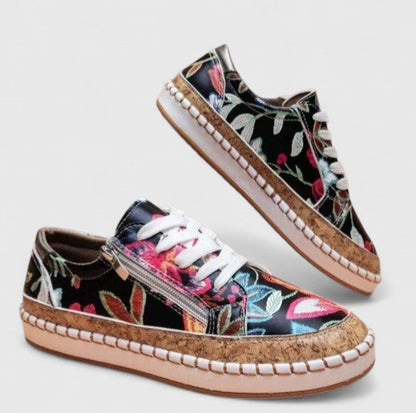 Amedea sneakers donna con lacci e zip laterale, foto 1