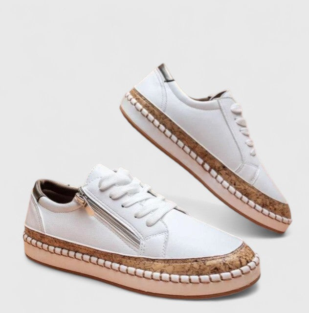 Amedea sneakers donna con lacci e zip laterale, foto 7