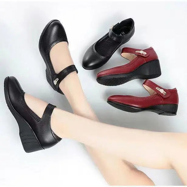 Angiola scarpe mary jane donna con zeppa e cinturino regolabile, foto 10
