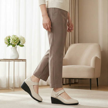 Angiola scarpe mary jane donna con zeppa e cinturino regolabile, foto 3