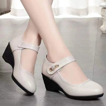 Angiola scarpe mary jane donna con zeppa e cinturino regolabile, foto 6
