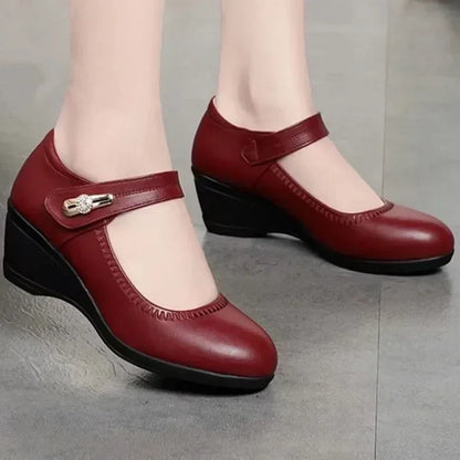 Angiola scarpe mary jane donna con zeppa e cinturino regolabile, foto 7