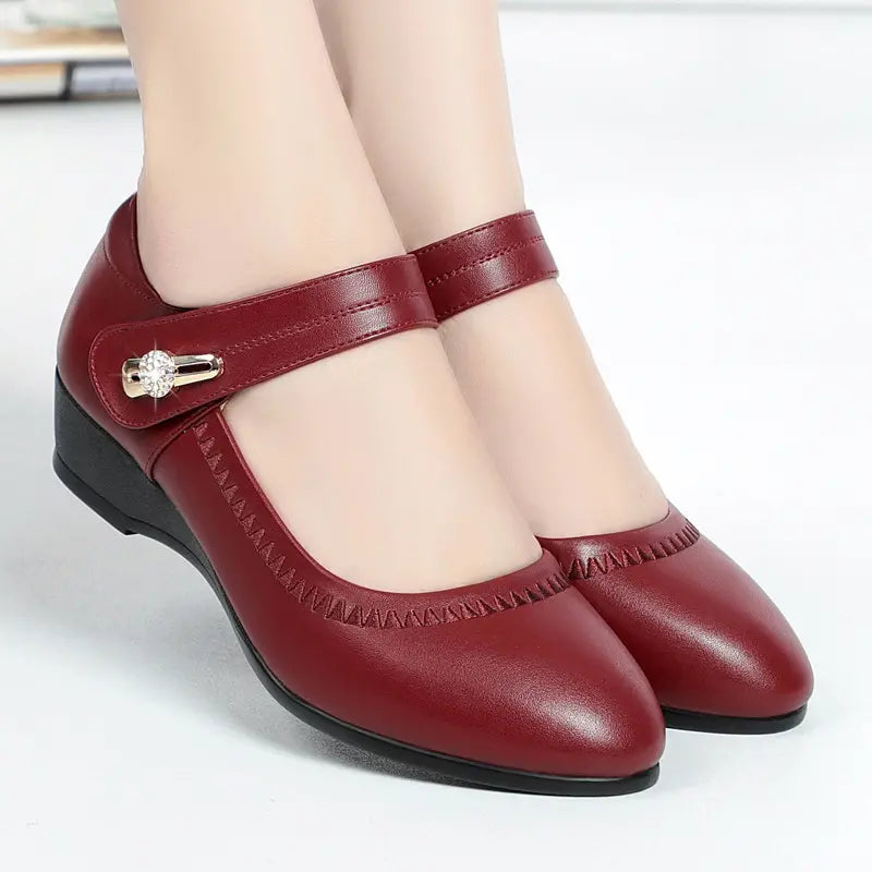 Angiola scarpe mary jane donna con zeppa e cinturino regolabile, foto 8