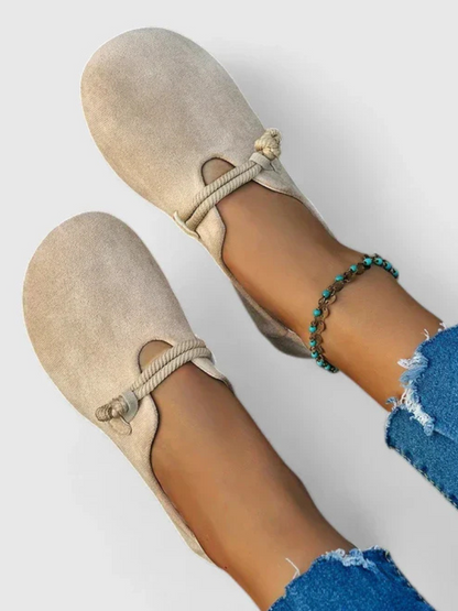 Anita scarpe basse donna con cordoncino annodato e punta tonda, foto 3
