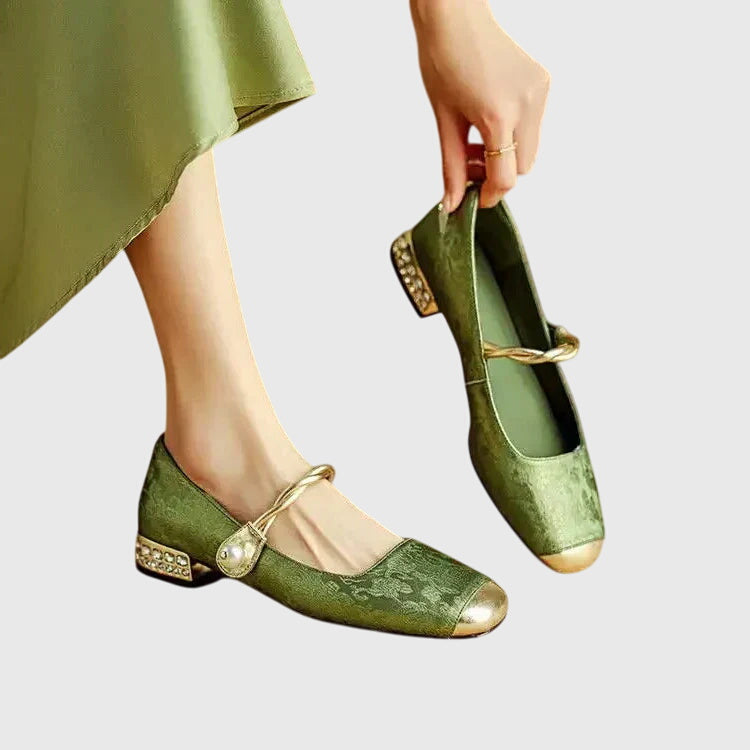 Annina scarpe mary jane donna con punta quadrata e tacco basso, foto 1