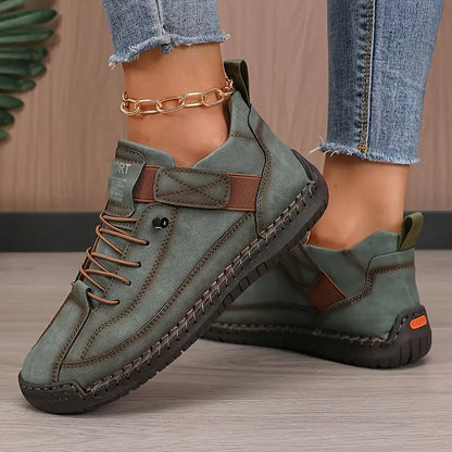 Antonietta sneakers donna alte con lacci e chiusura a strappo, foto 3