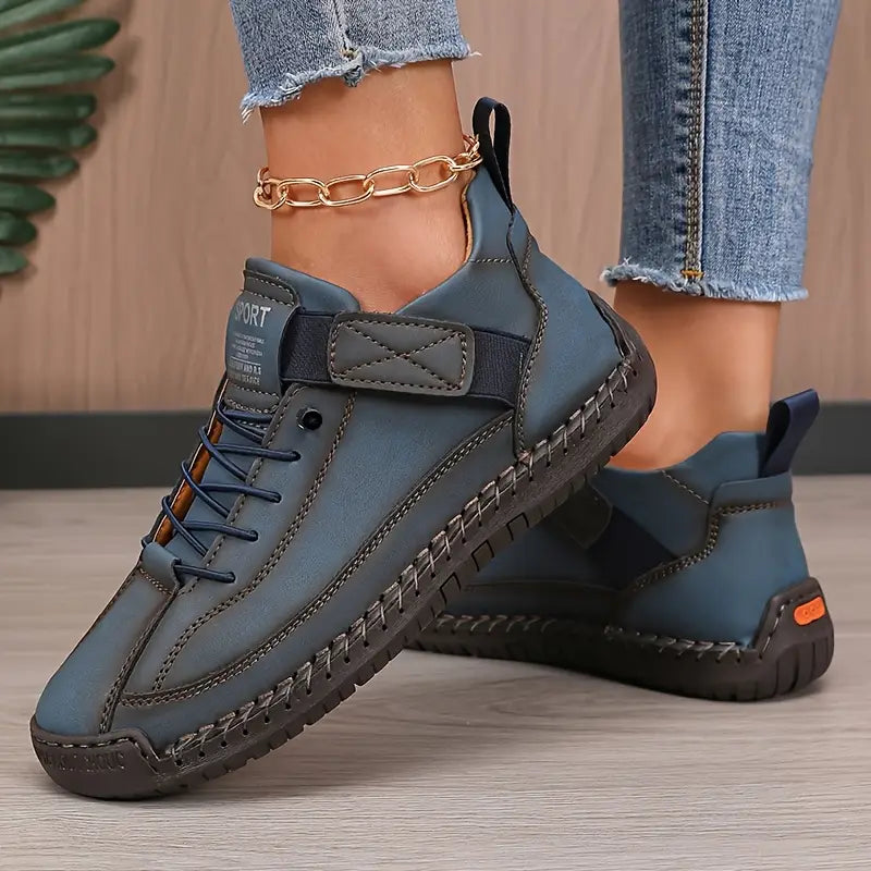 Antonietta sneakers donna alte con lacci e chiusura a strappo, foto 7