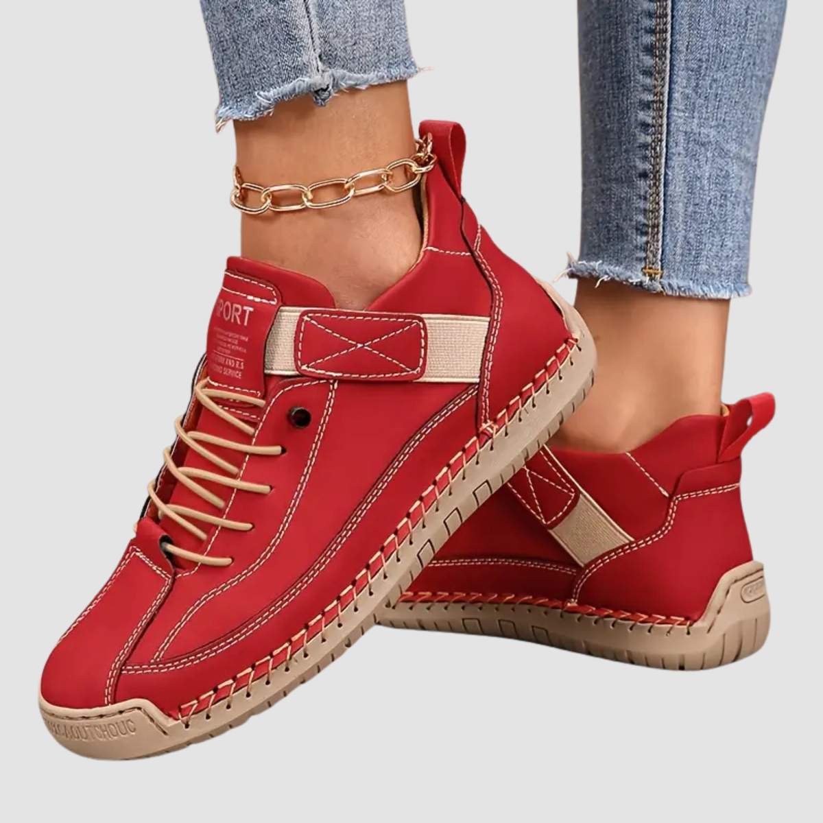 Antonietta sneakers donna alte con lacci e chiusura a strappo, foto 8