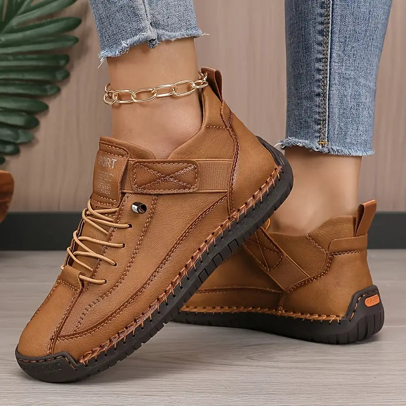 Antonietta sneakers donna alte con lacci e chiusura a strappo, foto 9